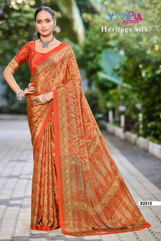Vipul heritage silk Printed saree manufacturers in Kolkata
